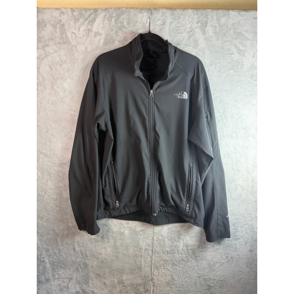 THE NORTH FACE Jacket Mens L Black Apex Bionic Soft Shell Flawed